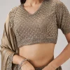 Beige Cut Dana With Sequins Embroidered Lehenga