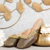 Gold Embellished Mules