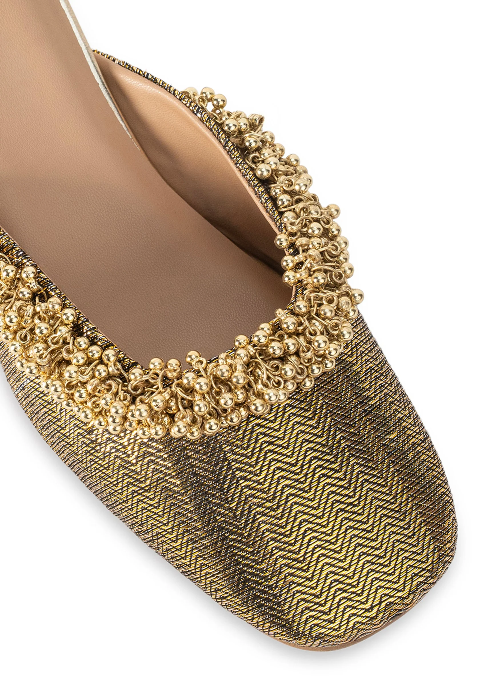 Gold Embellished Mules