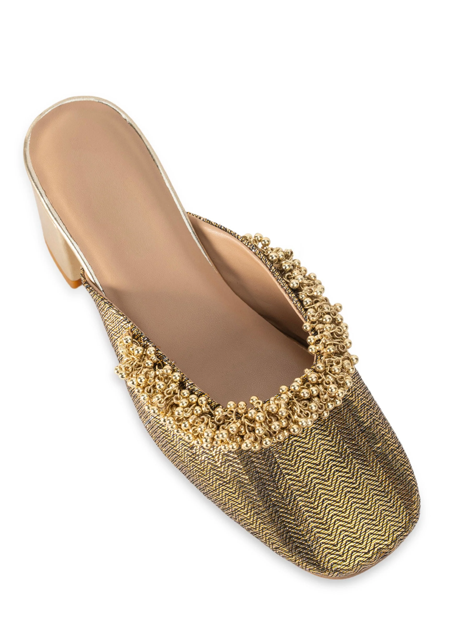 Gold Embellished Mules