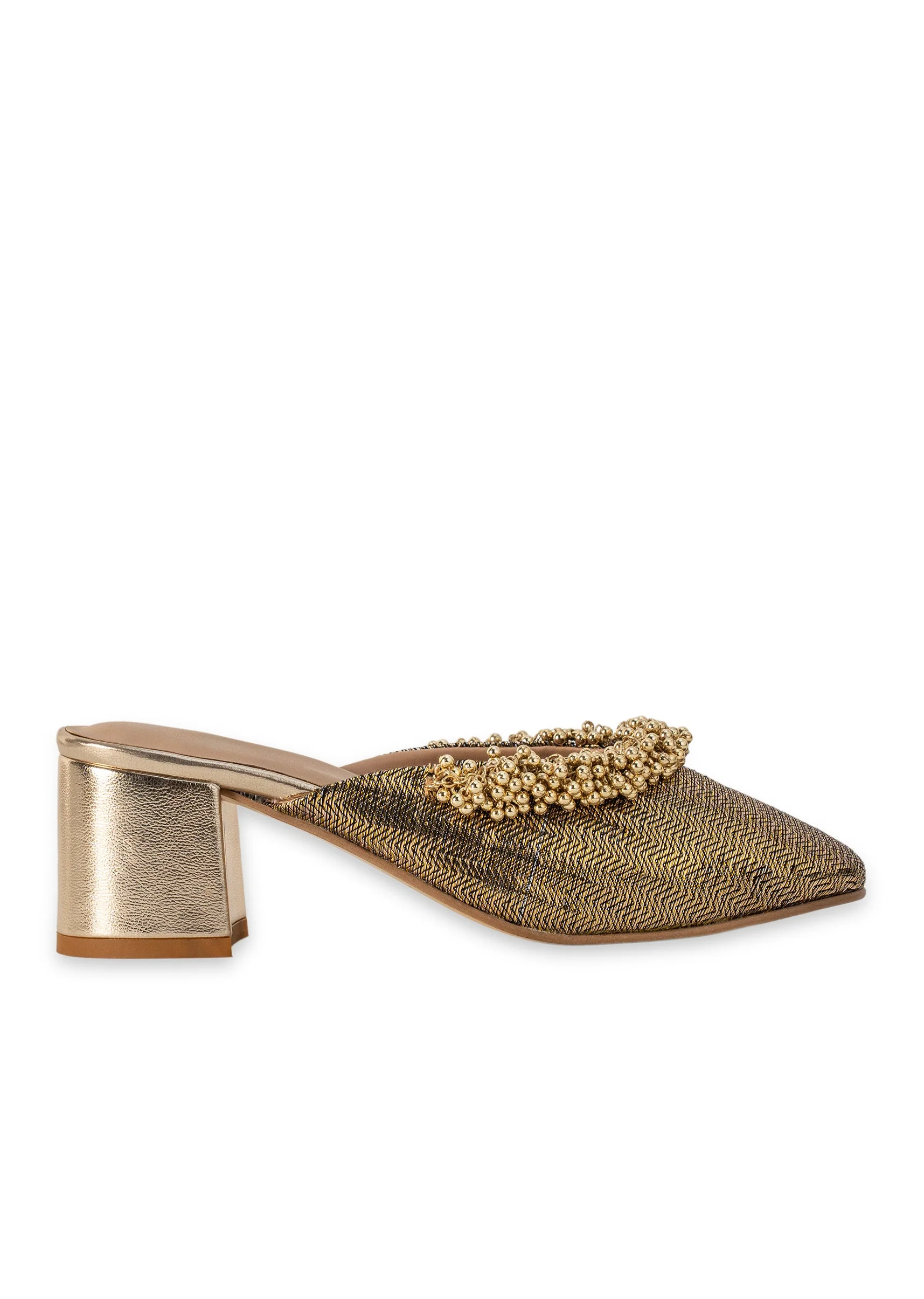 Gold Embellished Mules