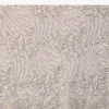 Beige Net Floral Jaal Sequin Work Saree with Unstitched Blouse