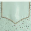 Sky Blue Embroidered Tissue Saree With Unstitched Blouse
