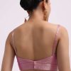 Pink Zari Woven Chanderi Saree With Unstitched Blouse