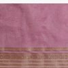 Pink Zari Woven Chanderi Saree With Unstitched Blouse