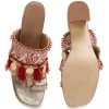 Red Tassel Detail Kolhapuri
