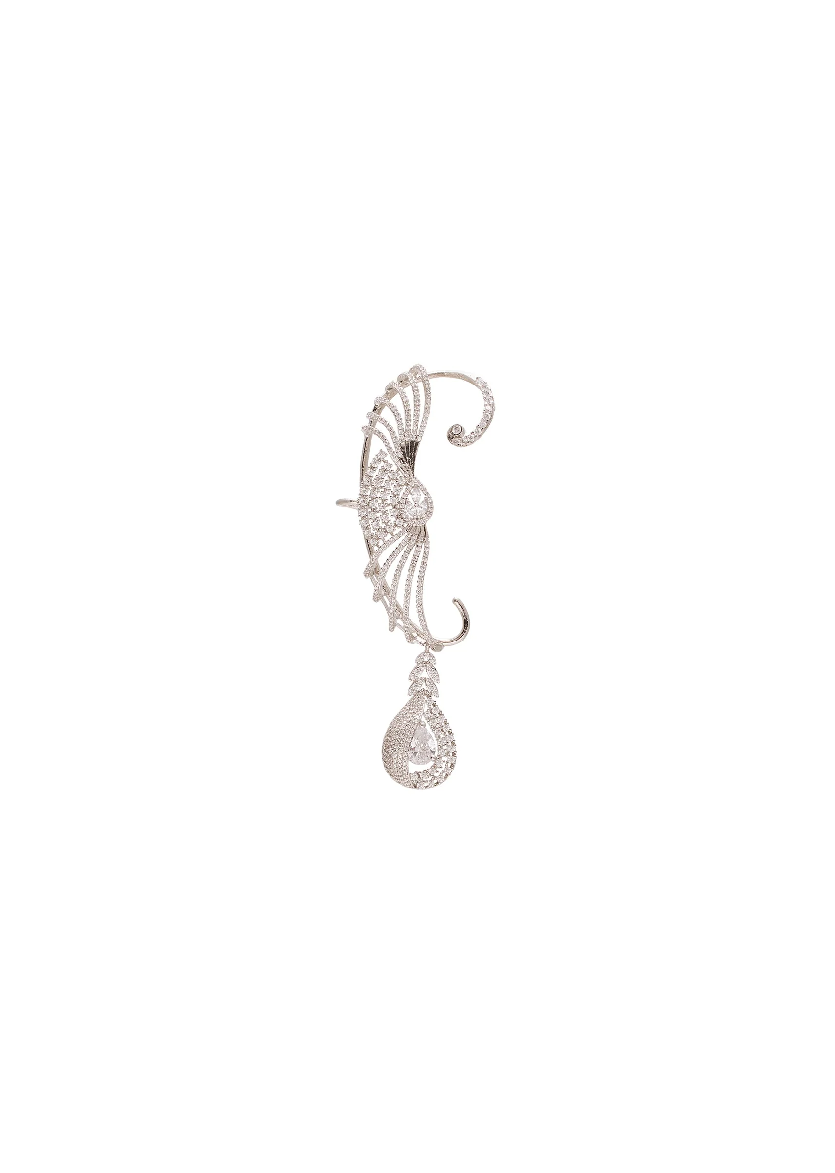 Silver Rhodium Ear Cuffs