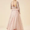 Peach Bridal Lehenga Set With Embroidered Motifs and Dupatta
