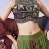 Multi Colour Fusion Lehenga With Dupatta