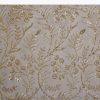 Gold Net Saree With Floral Sequins Work