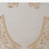 Gold Net Saree With Floral Sequins Work