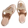 Rose Gold Embellished Wedges
