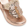Rose Gold Embellished Wedges