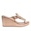 Rose Gold Embellished Wedges