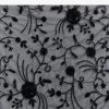 Black Heavy Embroidered Net Saree With Cutwork Border And Jaal Work