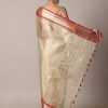 Gold Chanderi Kota Silk Woven Saree With Mirror Work And Unstitched Blouse Piece