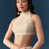 Cream Net Jaal Embellished Saree with Unstitched Blouse