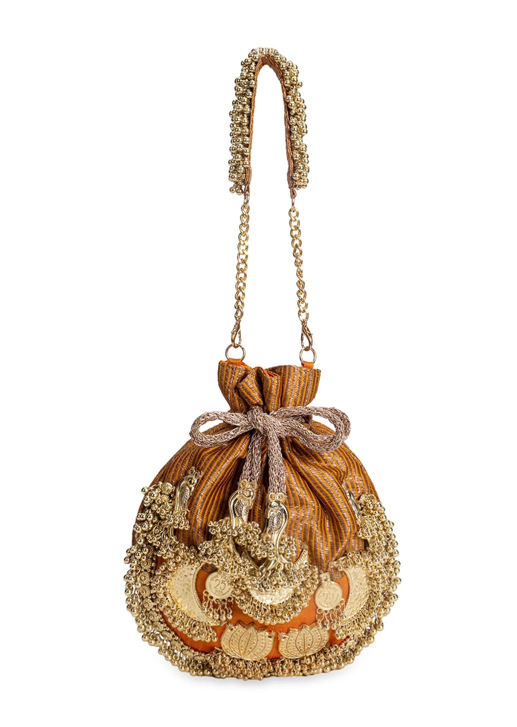 Yellow Cotton Potli Bag