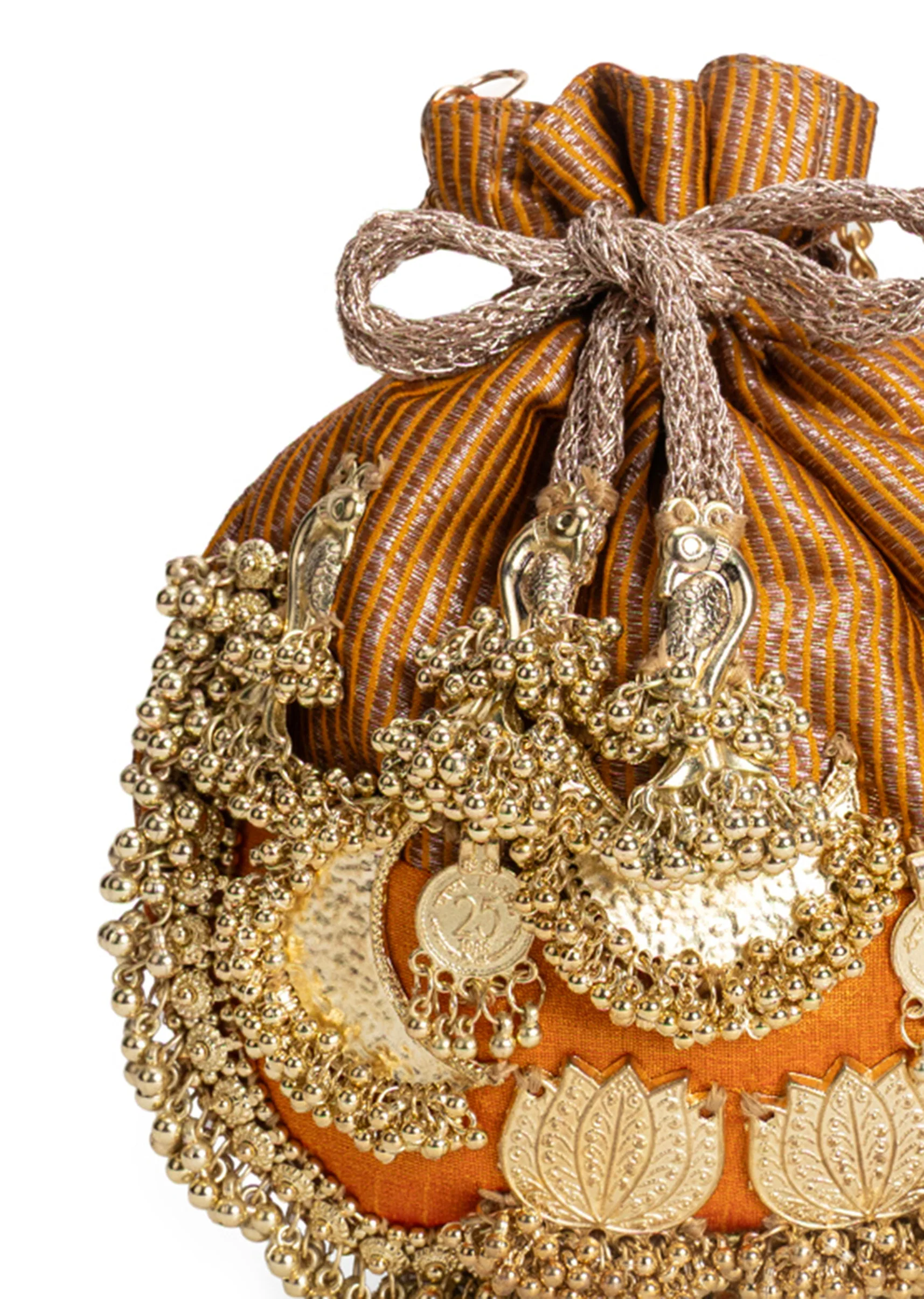 Yellow Cotton Potli Bag
