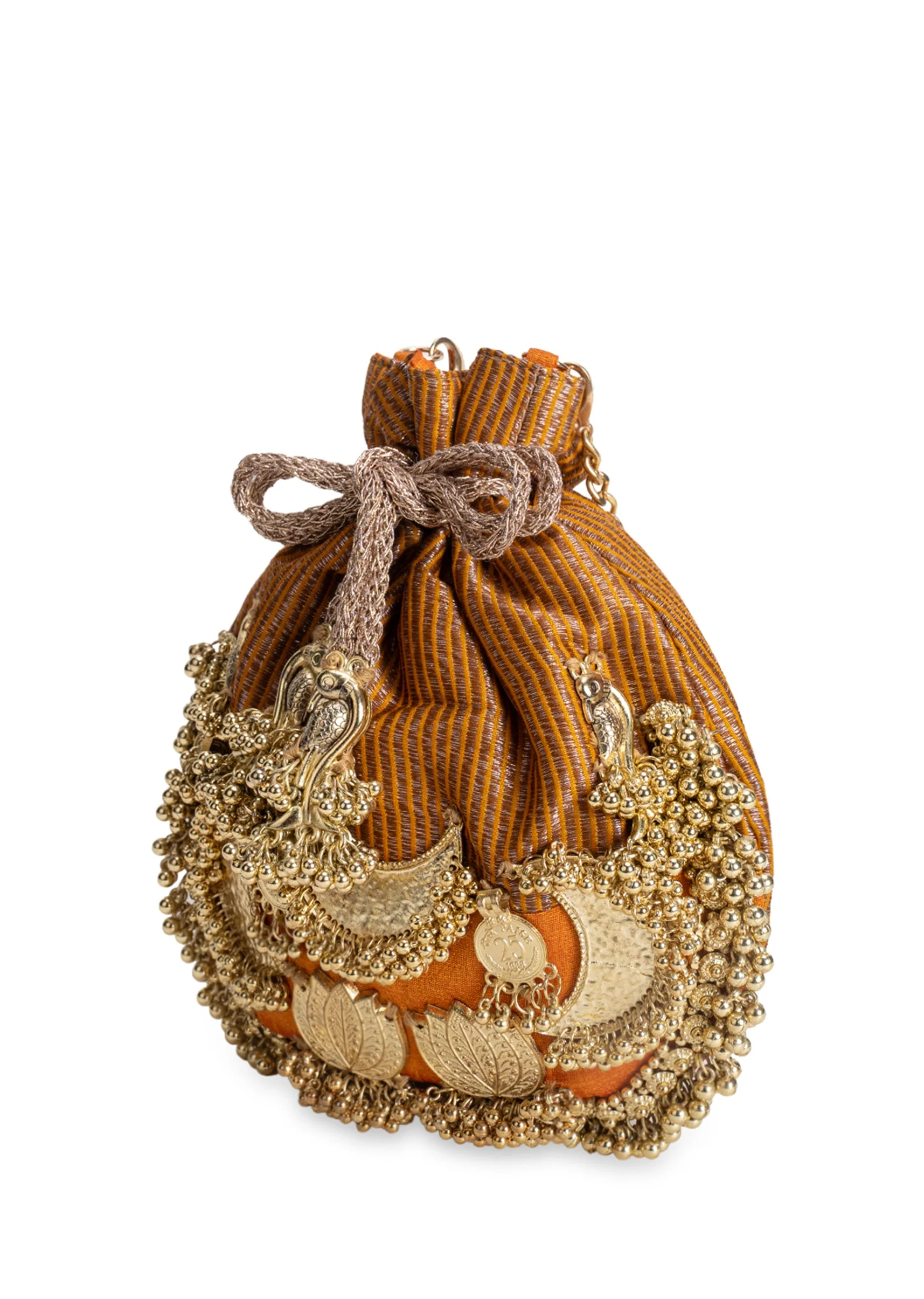Yellow Cotton Potli Bag