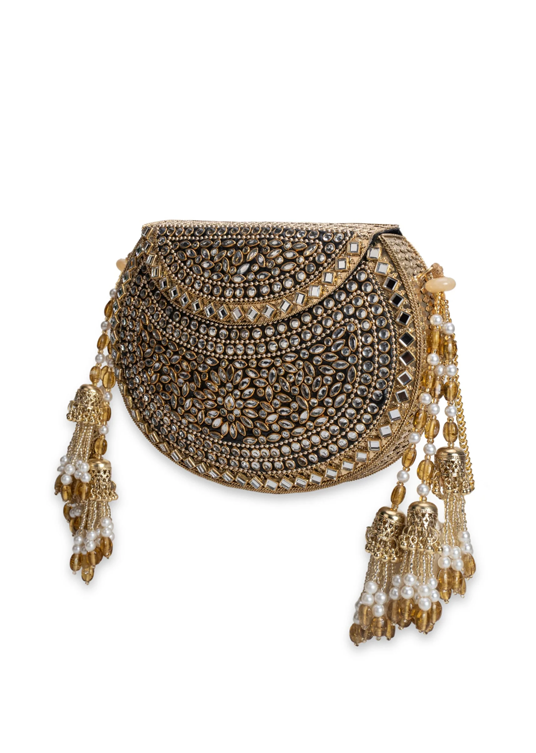 Gold And Silver Embellished Clutch