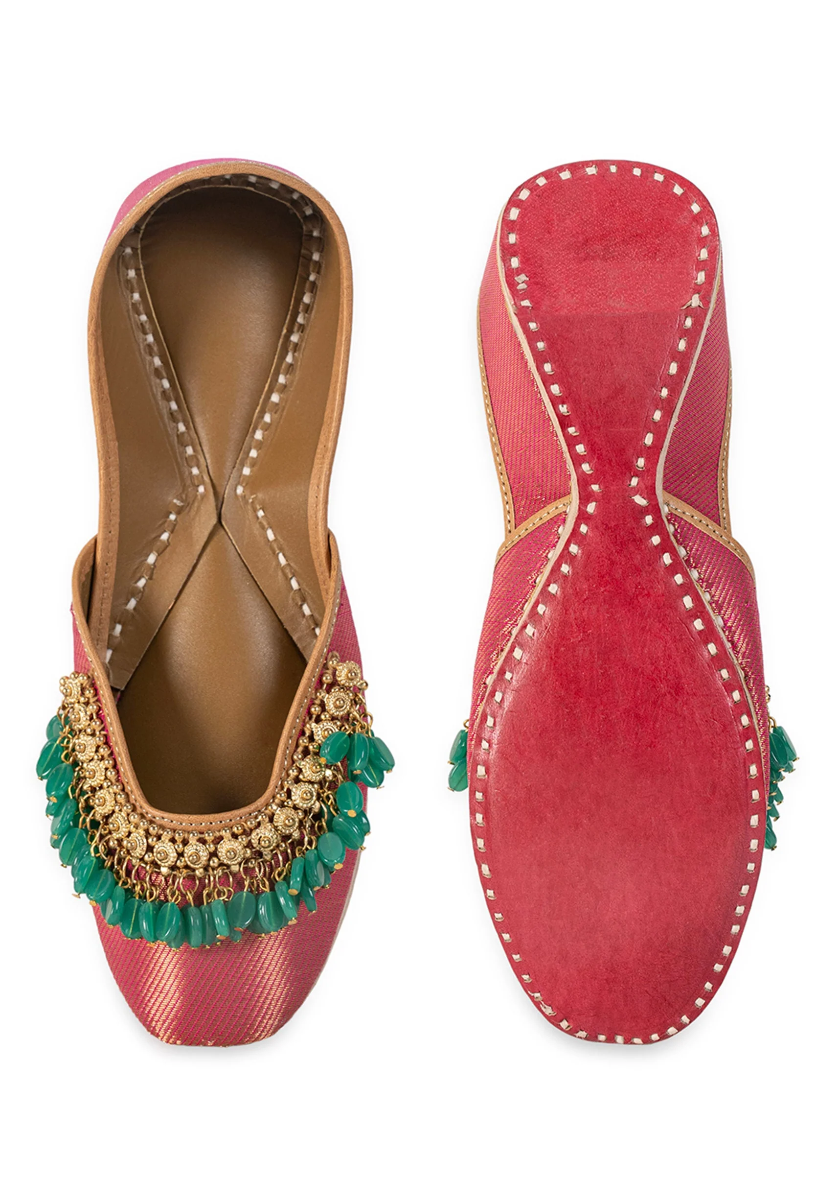 Pink Embellished Jutti