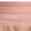 Pinkish Gold Zari Chanderi Silk Saree With Unstitched Border