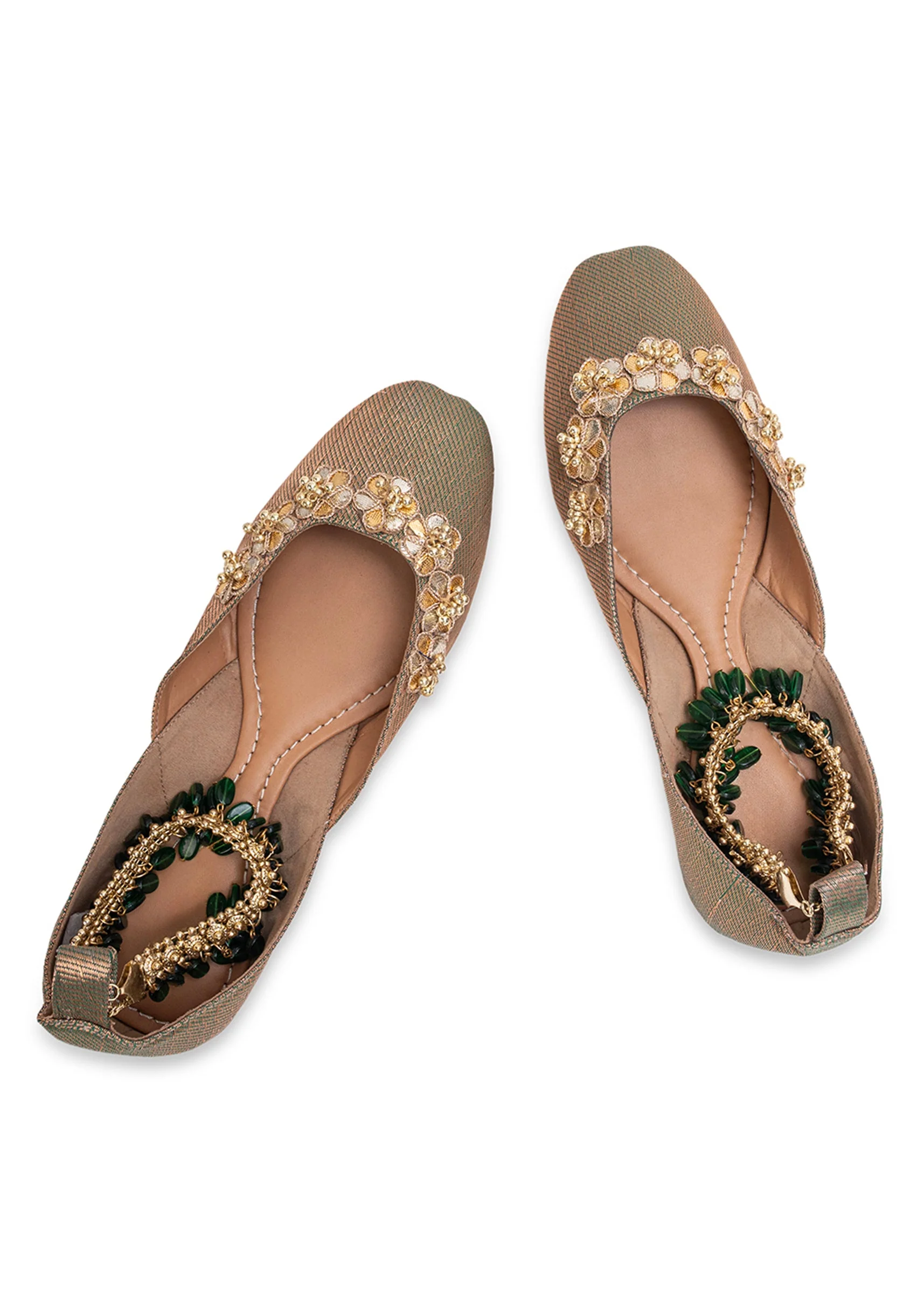 Muted Gold Embellished Jutti