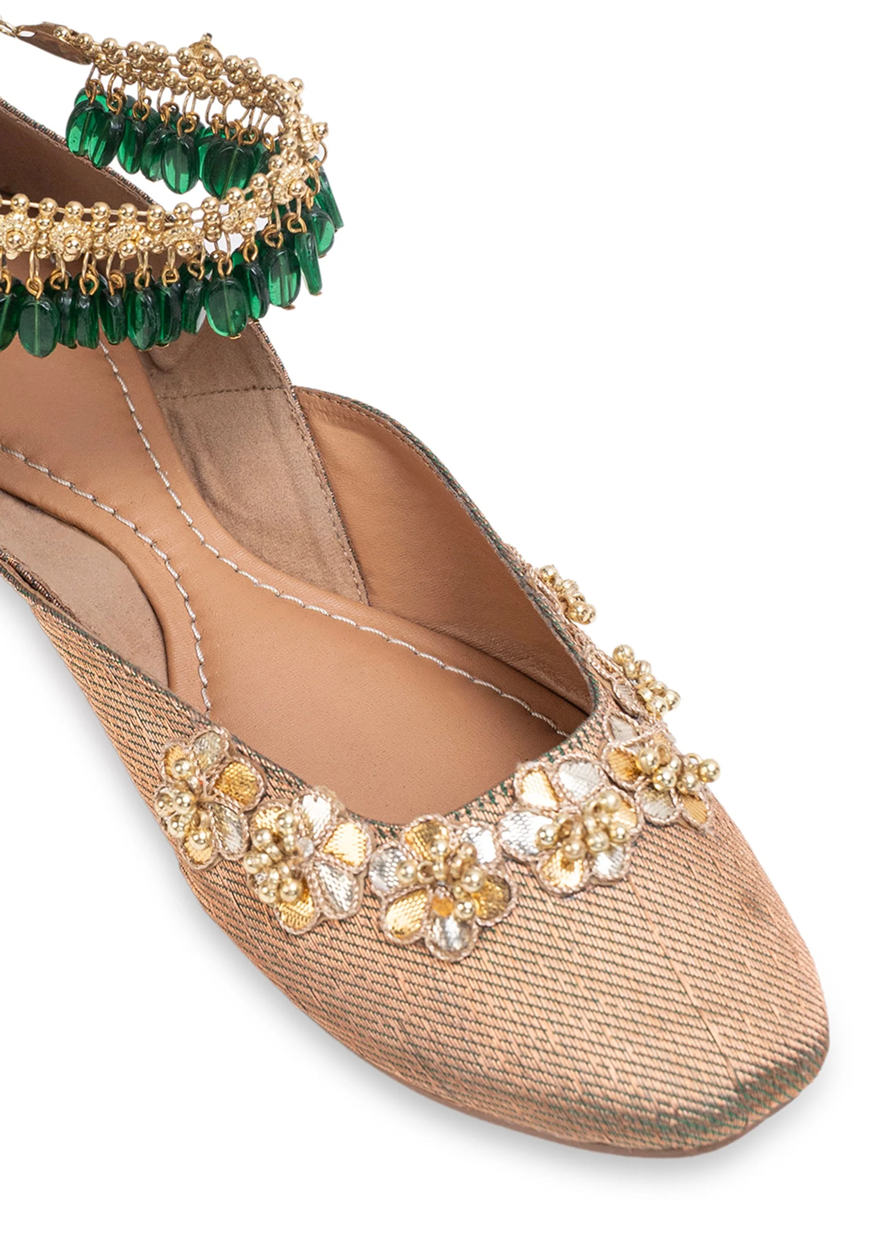 Muted Gold Embellished Jutti