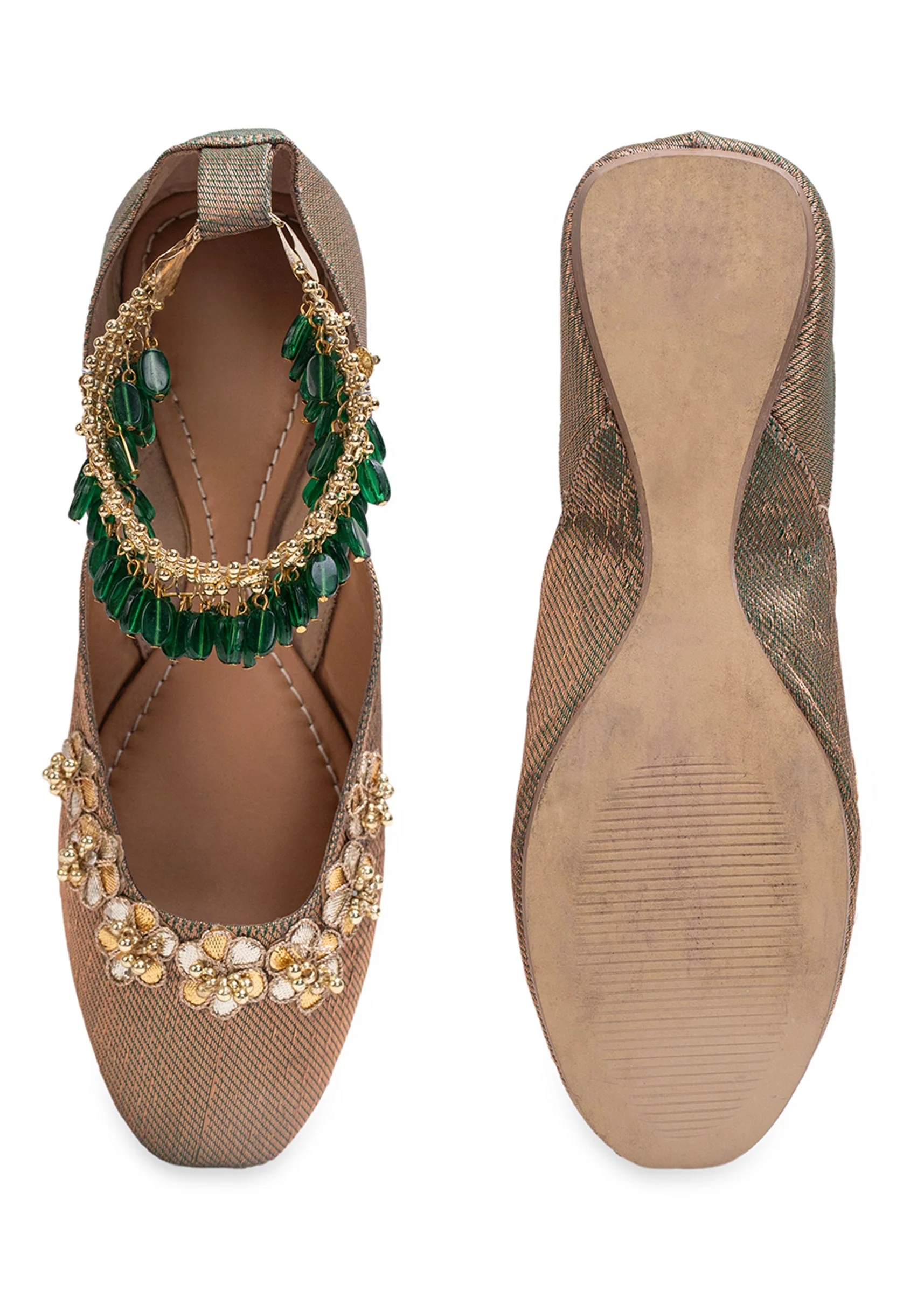 Muted Gold Embellished Jutti