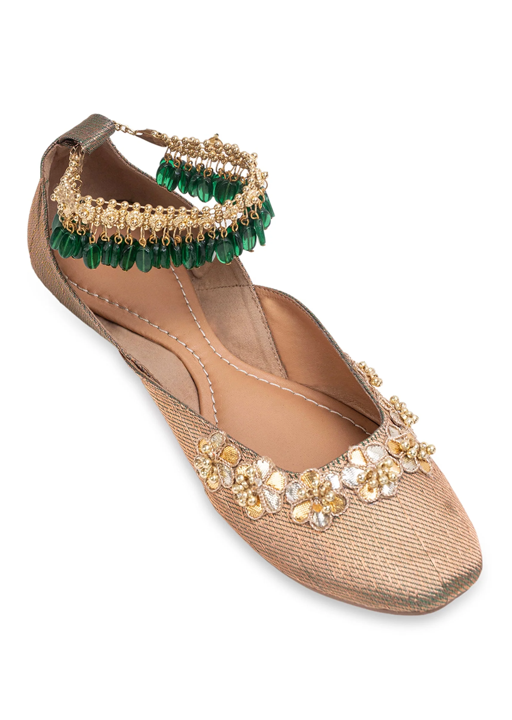 Muted Gold Embellished Jutti