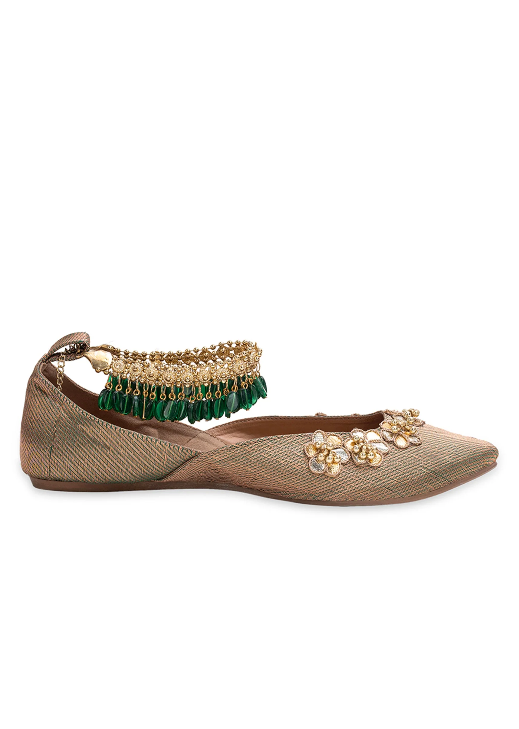 Muted Gold Embellished Jutti