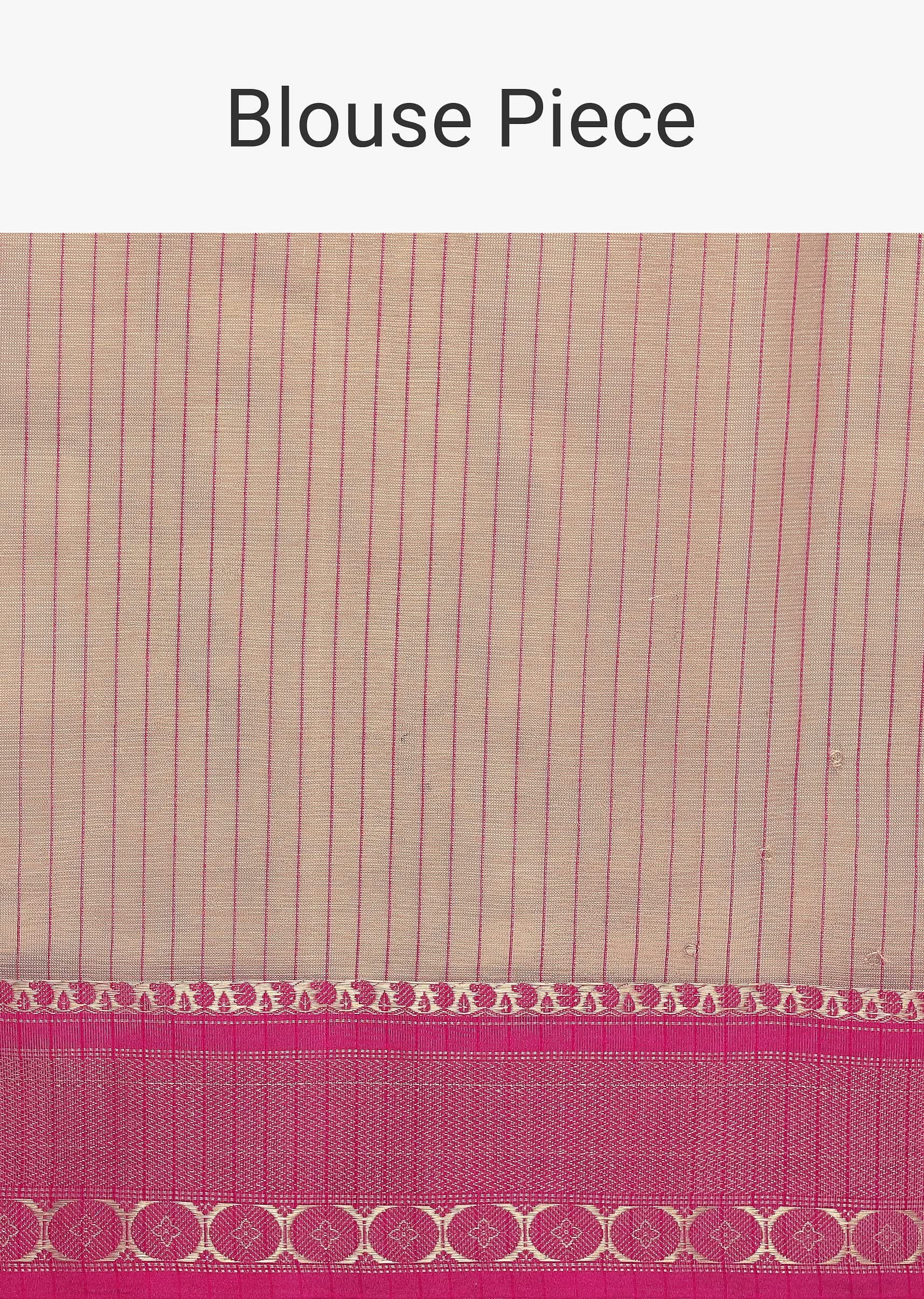 Gold Kota Silk Chanderi Saree With Mirror Detail And Unstitched Blouse Piece