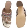 Multicolour Embellished Kolhapuri Heels