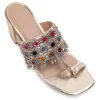 Multicolour Embellished Kolhapuri Heels