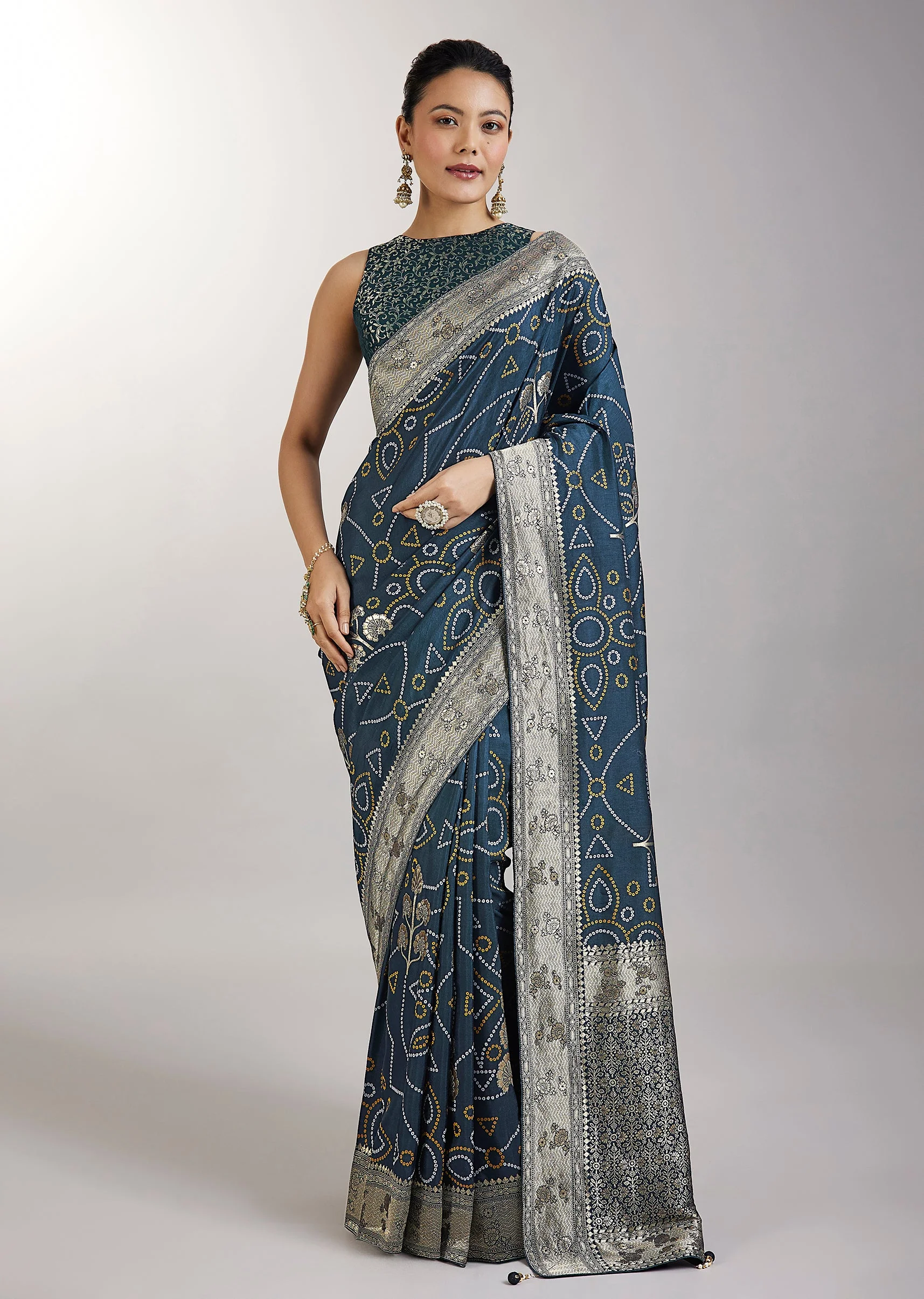 3025-blue-dola-silk-bandhani-saree-1.webp Blue Dola Silk Bandhani Saree