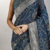 Blue Dola Silk Bandhani Saree
