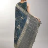 Blue Dola Silk Bandhani Saree