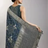 Blue Dola Silk Bandhani Saree