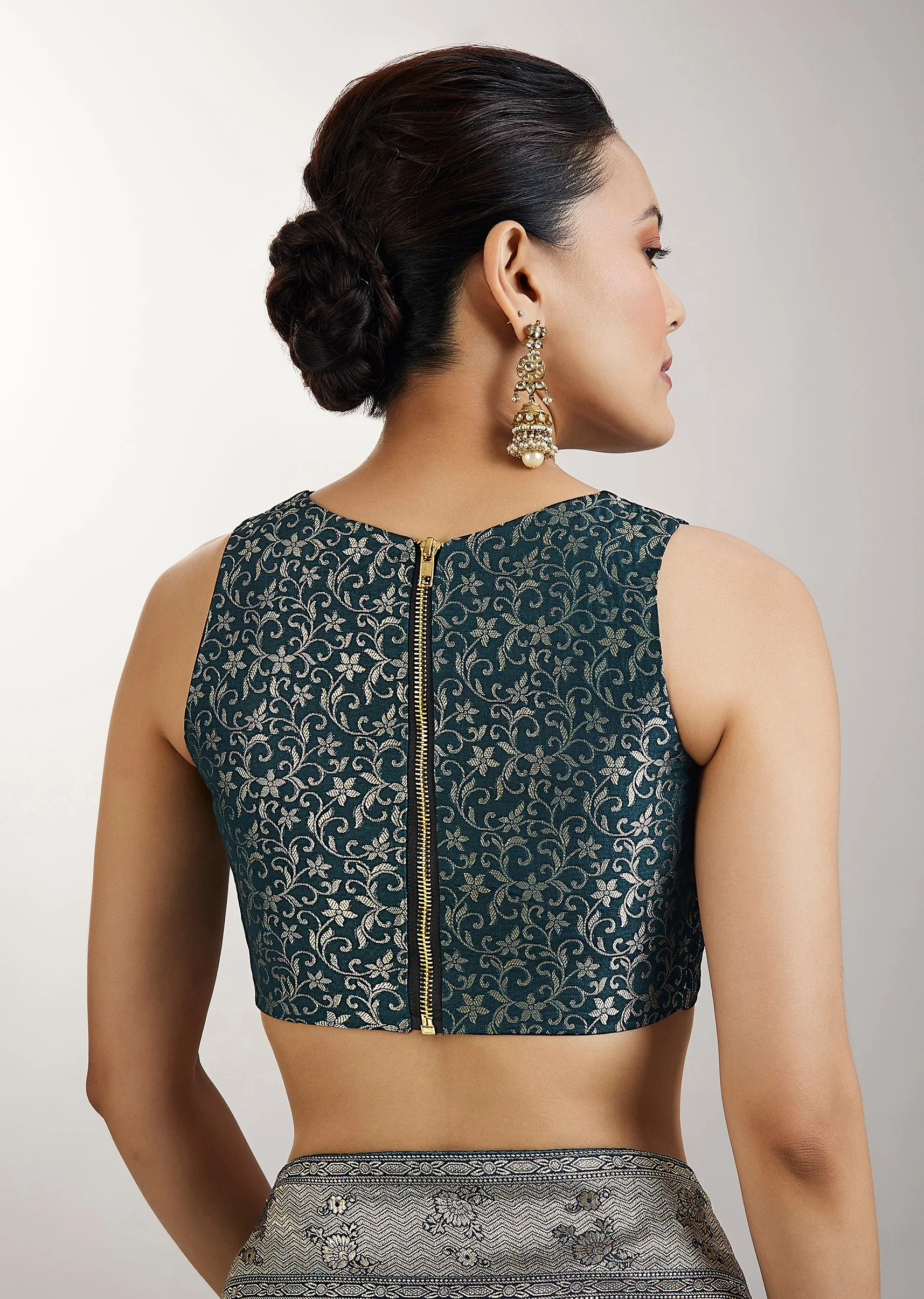 Blue Dola Silk Bandhani Saree