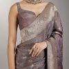 Purple Dola Silk Zari Butti Woven Saree