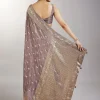 Purple Dola Silk Zari Butti Woven Saree