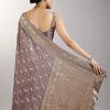 Purple Dola Silk Zari Butti Woven Saree