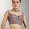 Purple Dola Silk Zari Butti Woven Saree