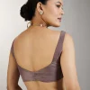 Purple Dola Silk Zari Butti Woven Saree