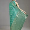 Teal Blue Jacquard Dola Silk Saree