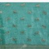 Teal Blue Jacquard Dola Silk Saree