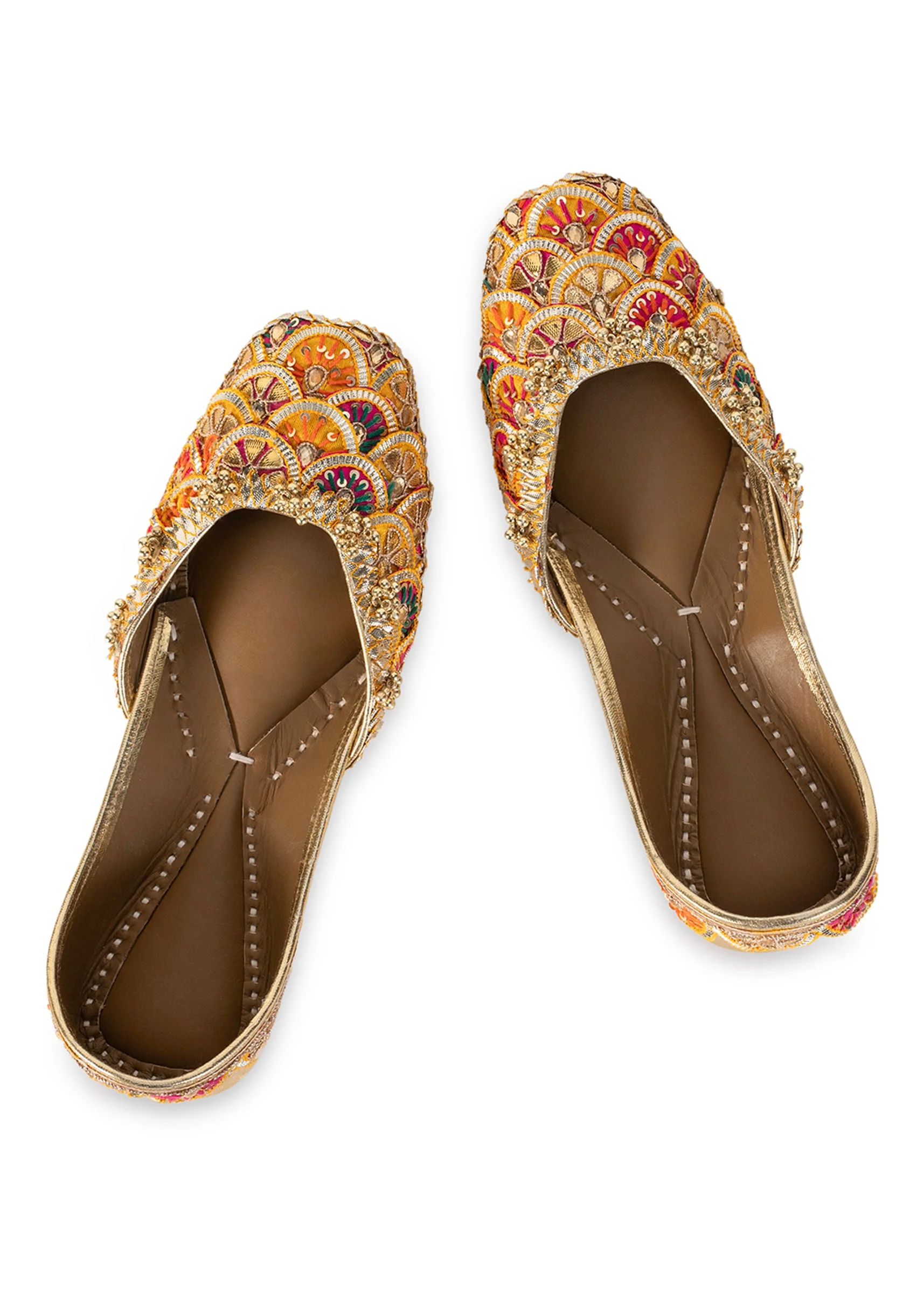 Rose Gold Embellished Kolhapuri
