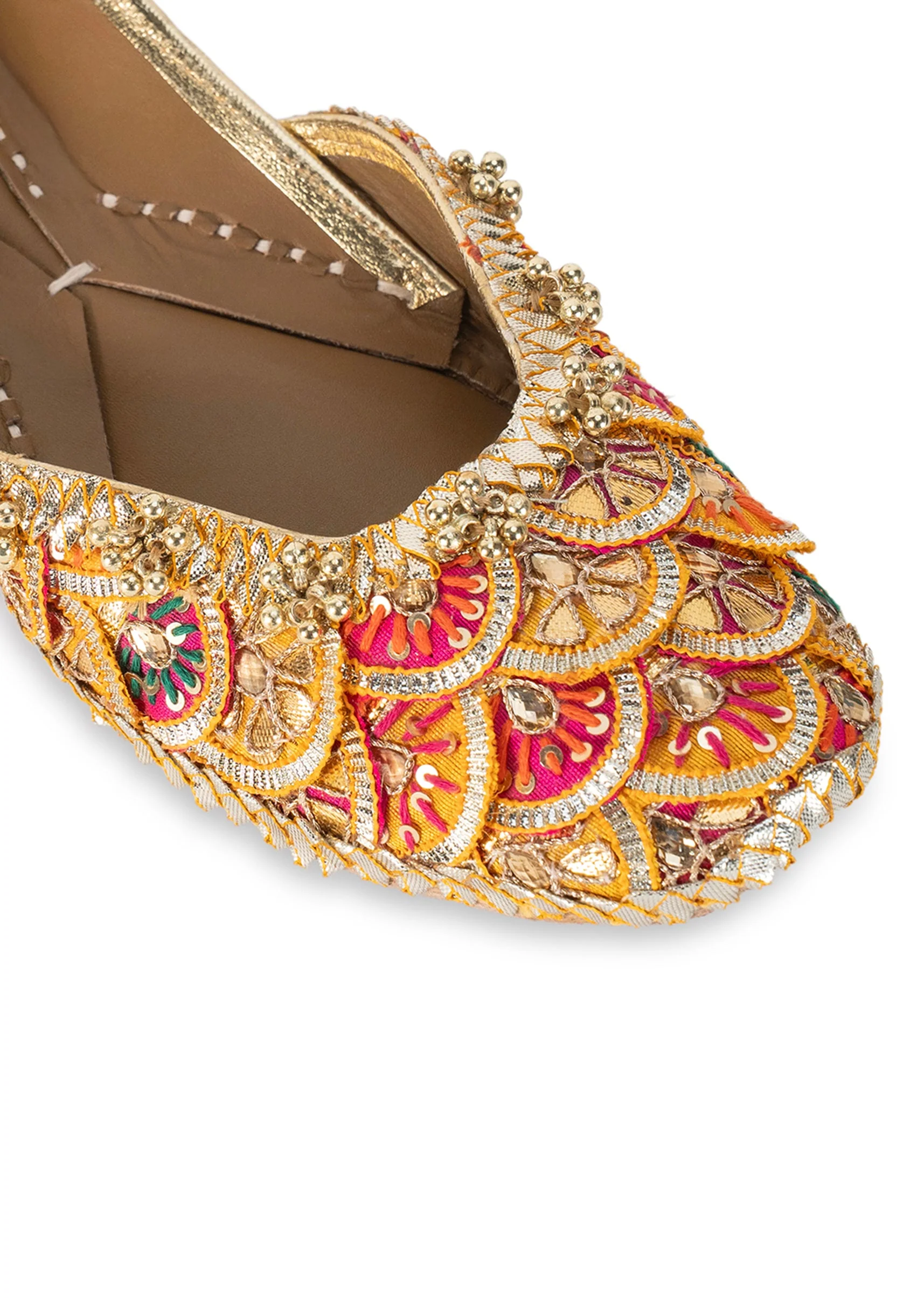 Rose Gold Embellished Kolhapuri