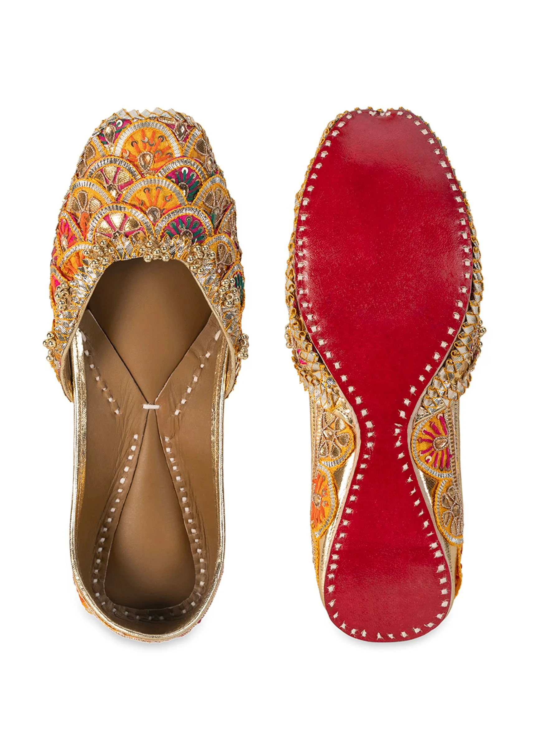 Rose Gold Embellished Kolhapuri